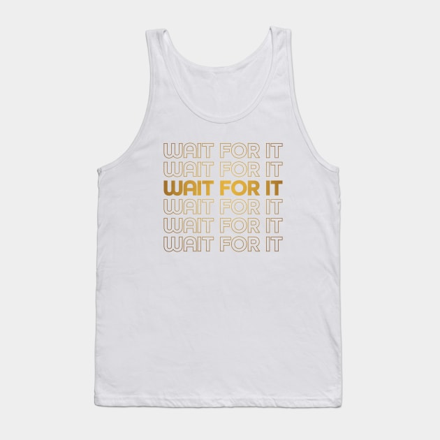 Wait For It - Hamilton - Aaron Burr Tank Top by redesignBroadway